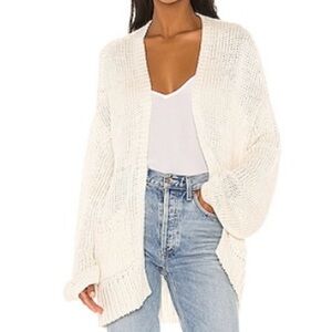 Indah cayenne solid oversized cardigan